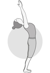 2e posture : Mains au ciel (Urdhva Hastasana)